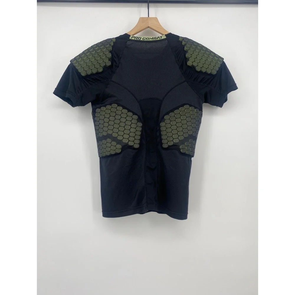 Nike Pro Combat Hyperstrong Padded Shirt Large Black Volt Football